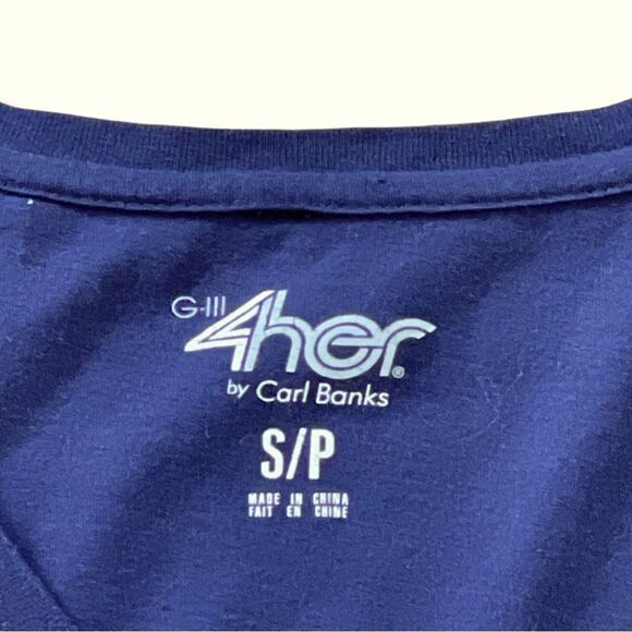 Women's G-III 4Her by Carl Banks Navy New England Patriots T-Shirt • SM • NWOT - Picture 8 of 9